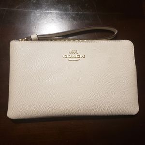 COACH large corner zip wristlet